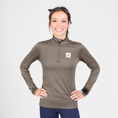 W PACE HALF-ZIP LONGSLEEVE | TAUPE