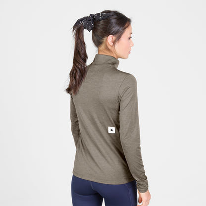 W PACE HALF-ZIP LONGSLEEVE | TAUPE