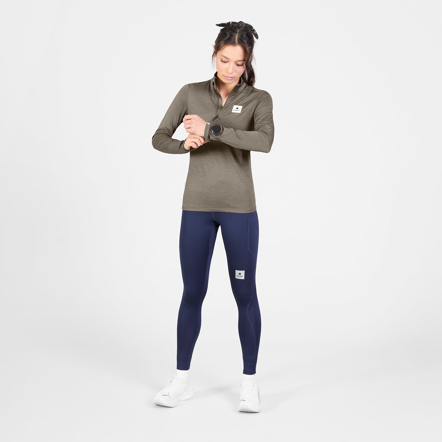 W PACE HALF-ZIP LONGSLEEVE | TAUPE