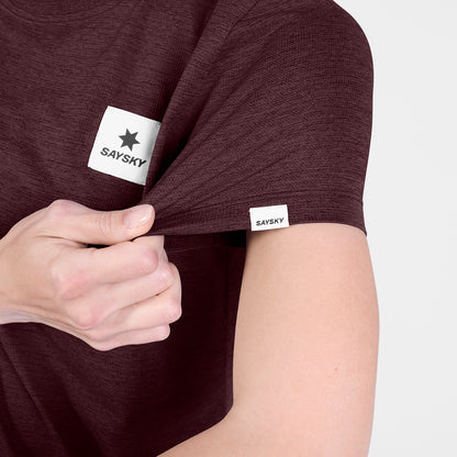 W COMBAT PRO T-SHIRT CLEAN | BURGUNDY