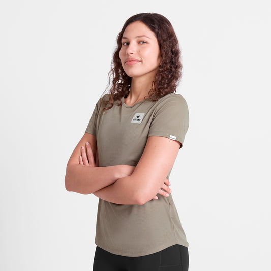 W FLOW T-SHIRT REACTIVE | DARK BEIGE - SAYSKY