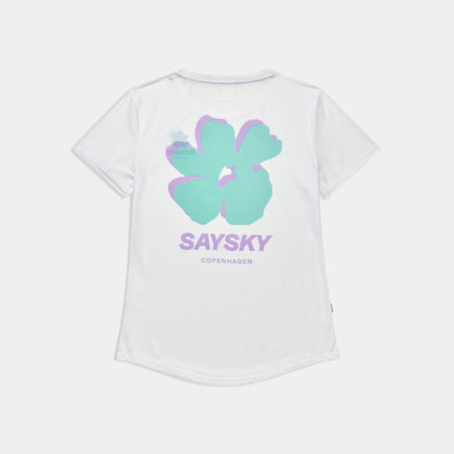 W COMBAT T-SHIRT | WHITE FLOWER - SAYSKY