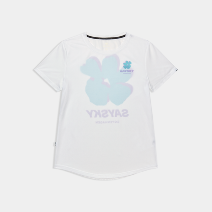 W COMBAT T-SHIRT | WHITE FLOWER - SAYSKY