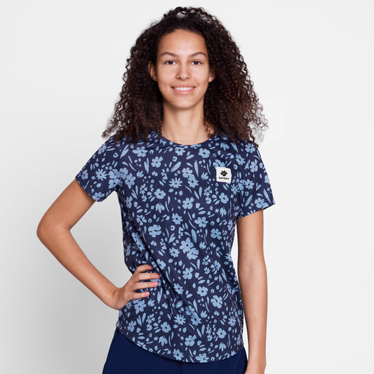 W COMBAT T-SHIRT | BLUE FLOWER - SAYSKY