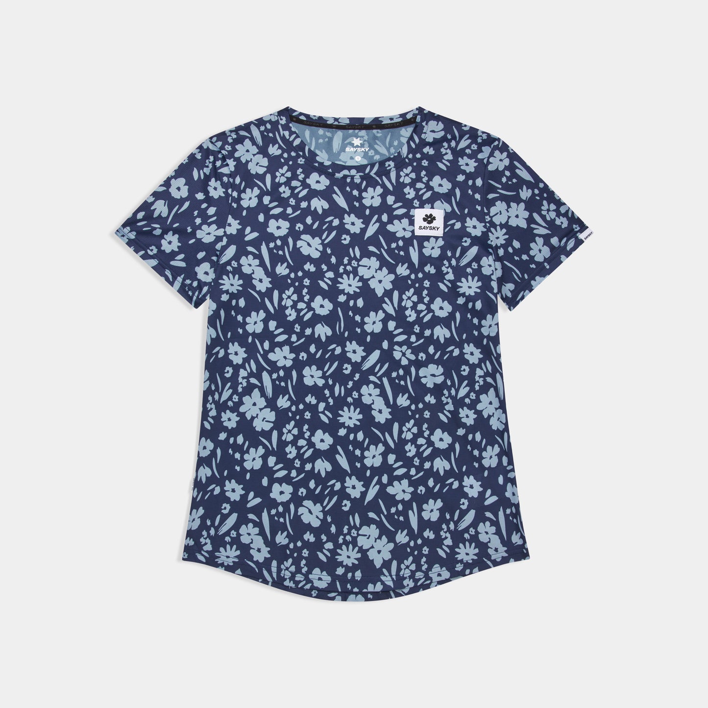 W COMBAT T-SHIRT | BLUE FLOWER - SAYSKY