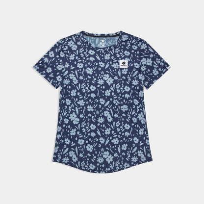 W COMBAT T-SHIRT | BLUE FLOWER - SAYSKY