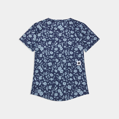 W COMBAT T-SHIRT | BLUE FLOWER - SAYSKY
