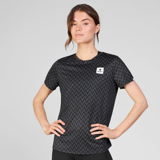 W COMBAT T-SHIRT | ZIG ZAG BLACK - SAYSKY