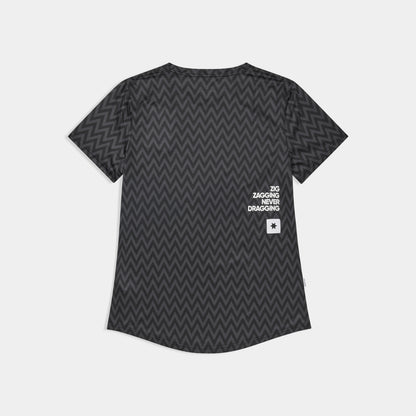 W COMBAT T-SHIRT | ZIG ZAG BLACK - SAYSKY