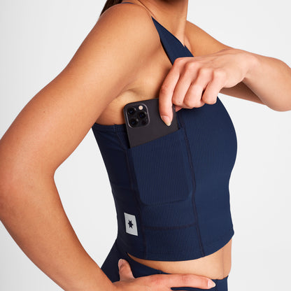 W COMBAT RIB CROP TOP | BLUE - SAYSKY