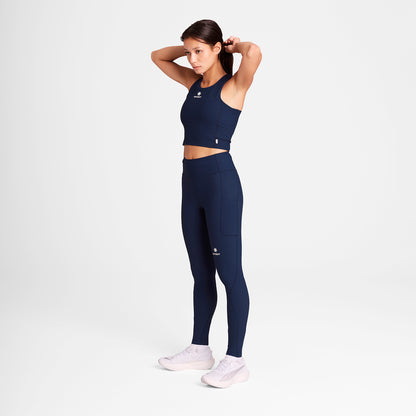 W COMBAT RIB CROP TOP | BLUE - SAYSKY