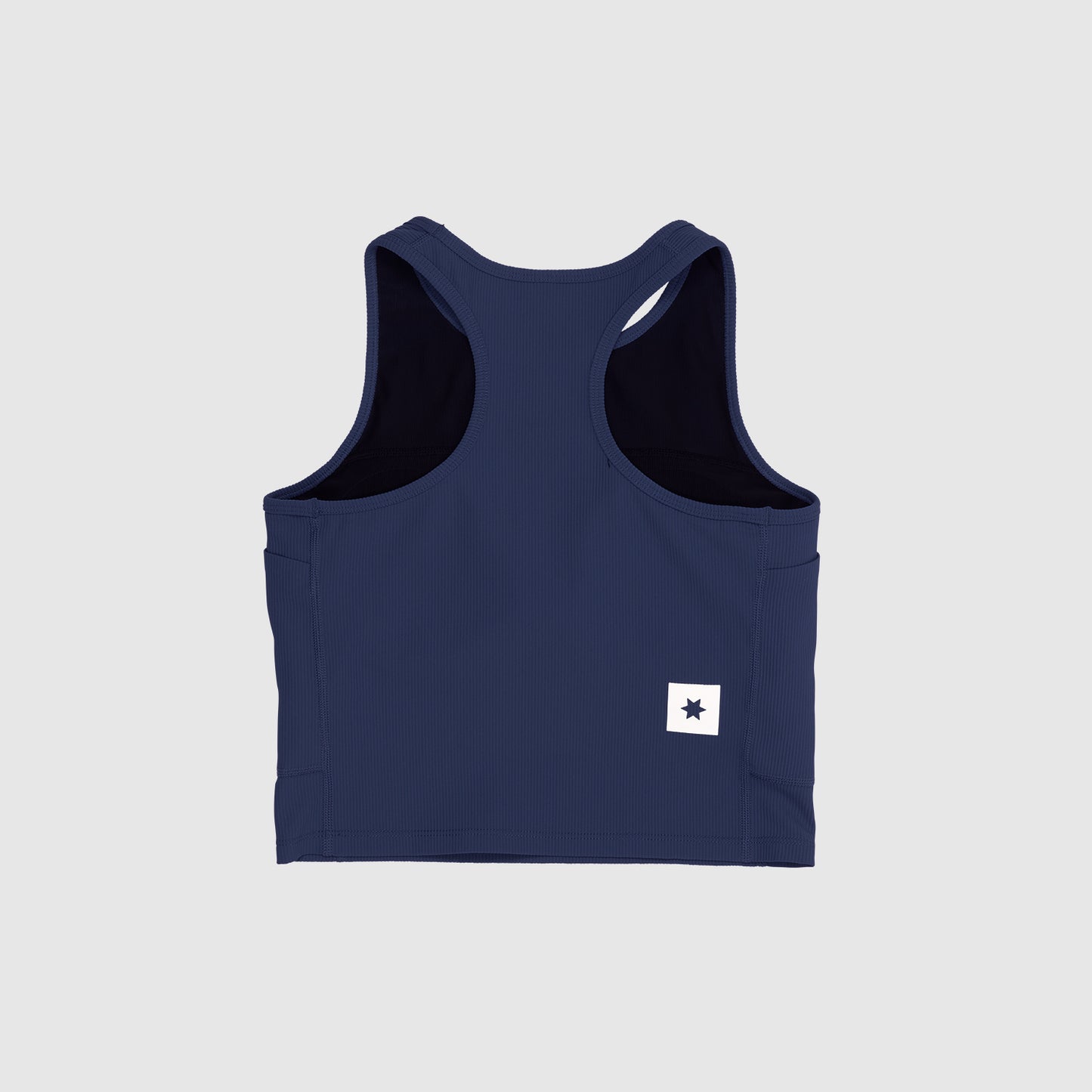 W COMBAT RIB CROP TOP | BLUE - SAYSKY