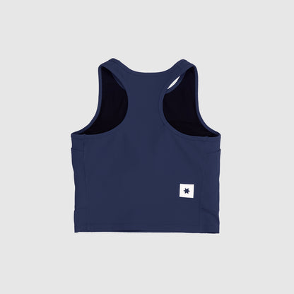 W COMBAT RIB CROP TOP | BLUE - SAYSKY