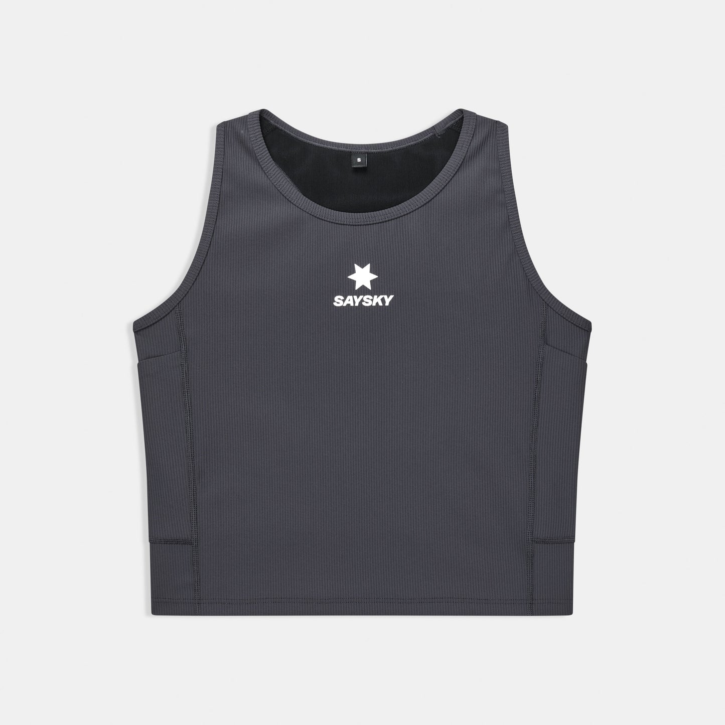 W COMBAT RIB CROP TOP | GREY - SAYSKY