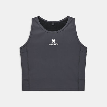 W COMBAT RIB CROP TOP | GREY - SAYSKY