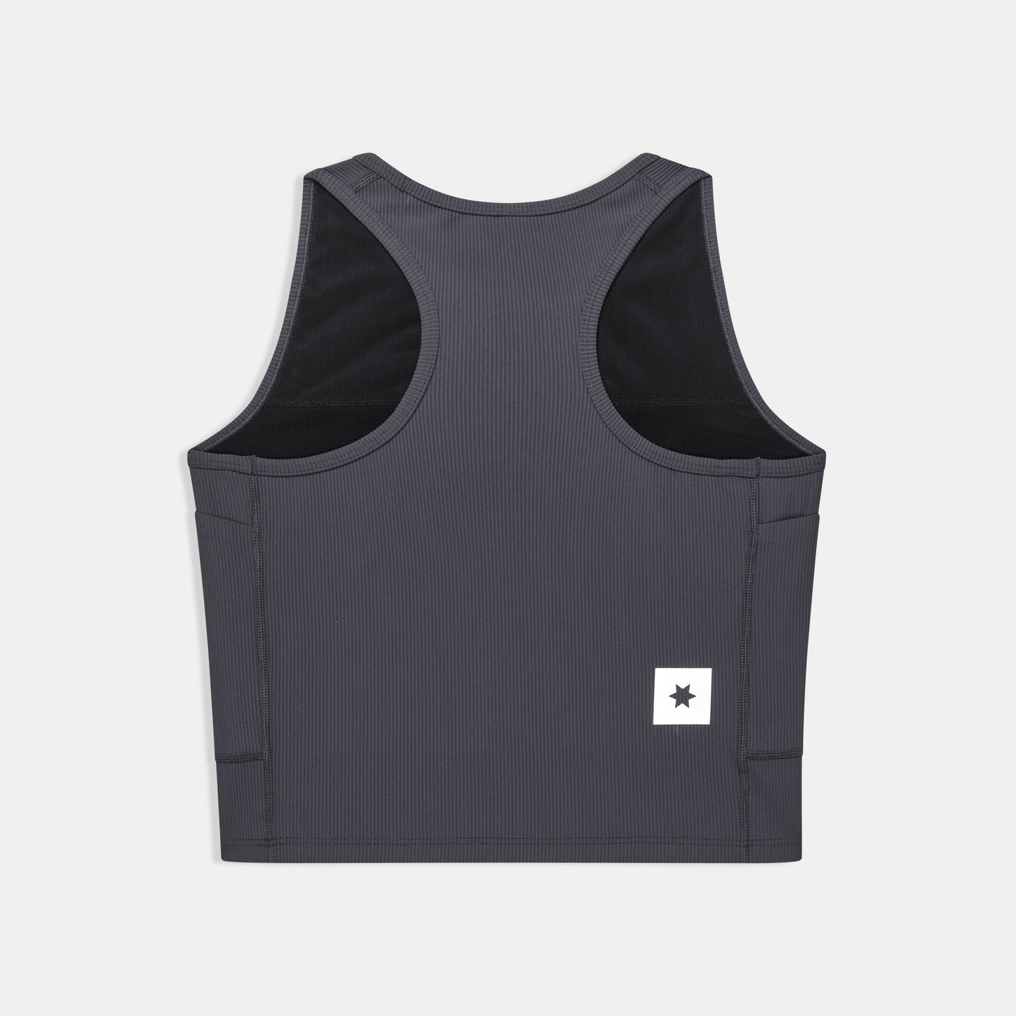 W COMBAT RIB CROP TOP | GREY - SAYSKY