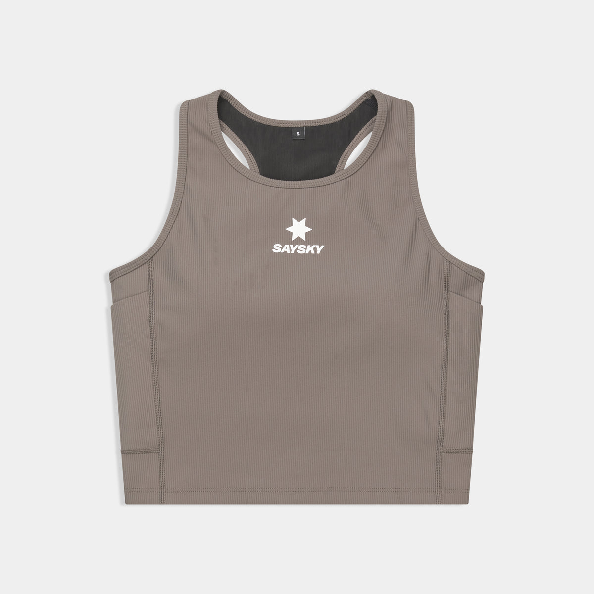 W COMBAT RIB CROP TOP | TAUPE