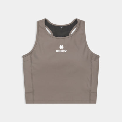 W COMBAT RIB CROP TOP | TAUPE