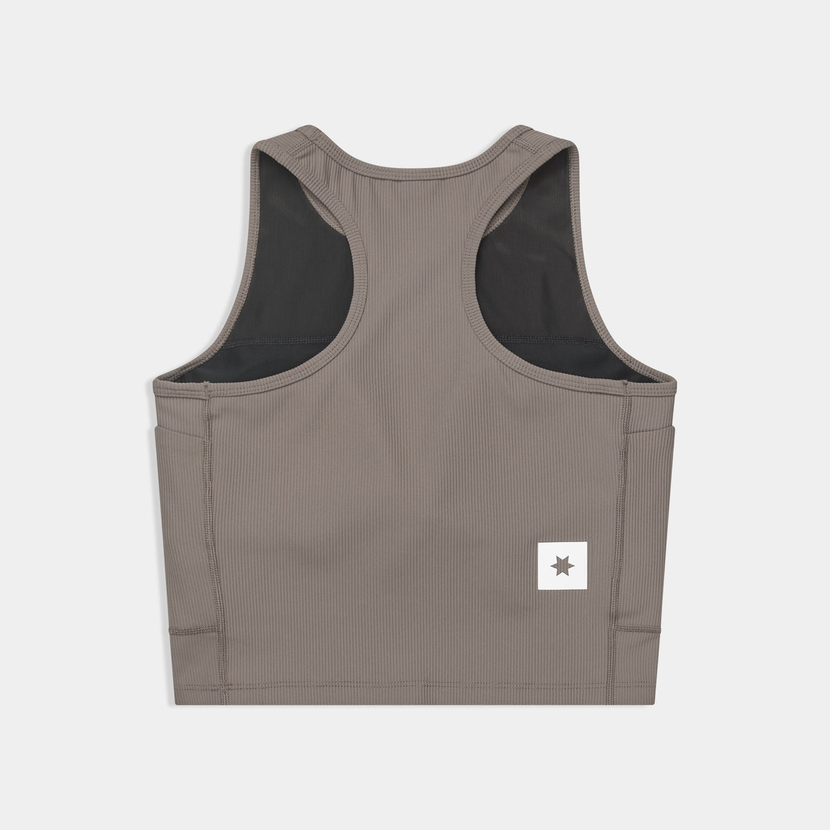 W COMBAT RIB CROP TOP | TAUPE