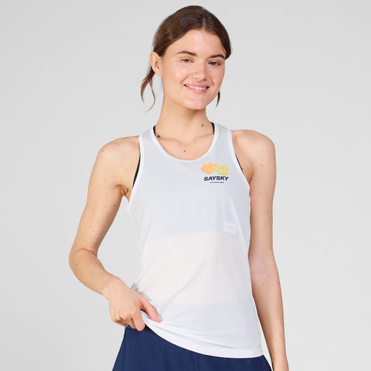 W COMBAT SINGLET | WHITE FLOWER - SAYSKY