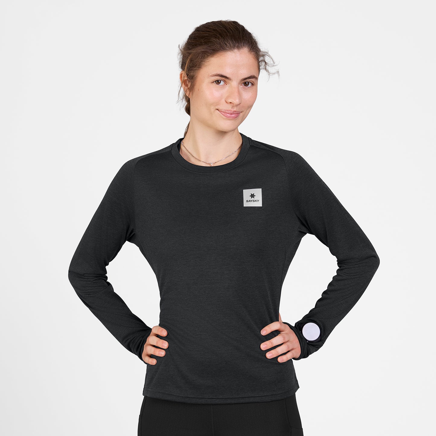 W FLOW LONGSLEEVE | BLACK - SAYSKY