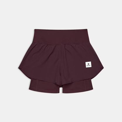 W PACE 2 IN 1 SHORTS 3" | BURGUNDY