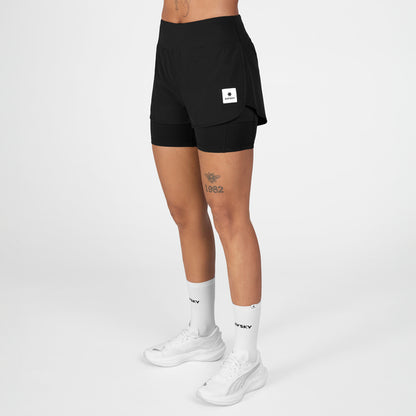 W PACE 2 IN 1 SHORTS 3" | BLACK - SAYSKY