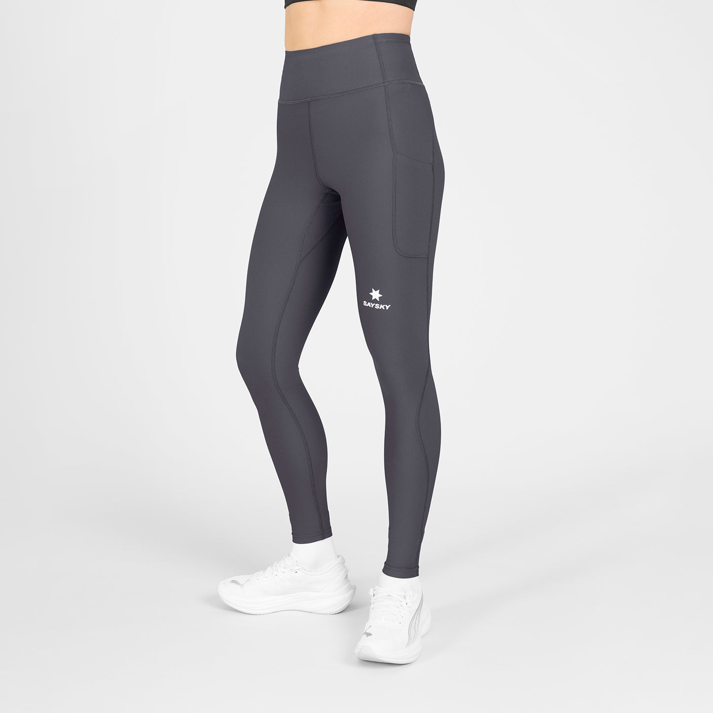 W COMBAT+ RIB LONG TIGHTS | GREY