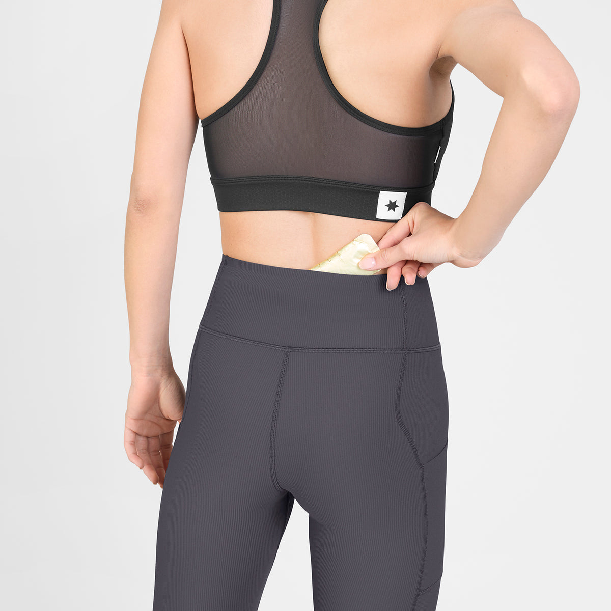 W COMBAT+ RIB LONG TIGHTS | GREY