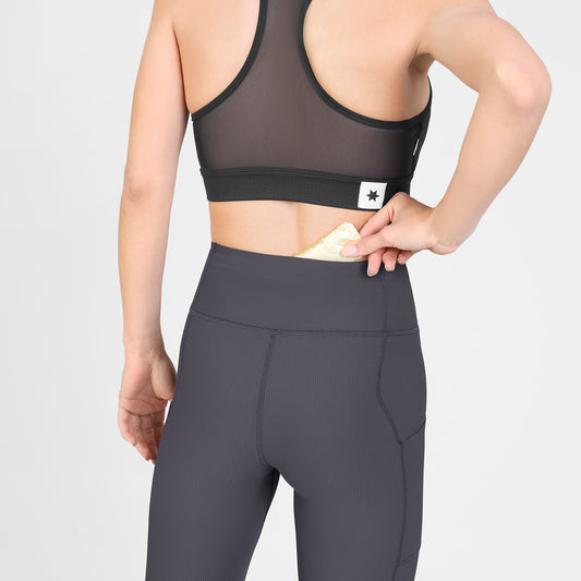 W COMBAT+ RIB LONG TIGHTS | GREY