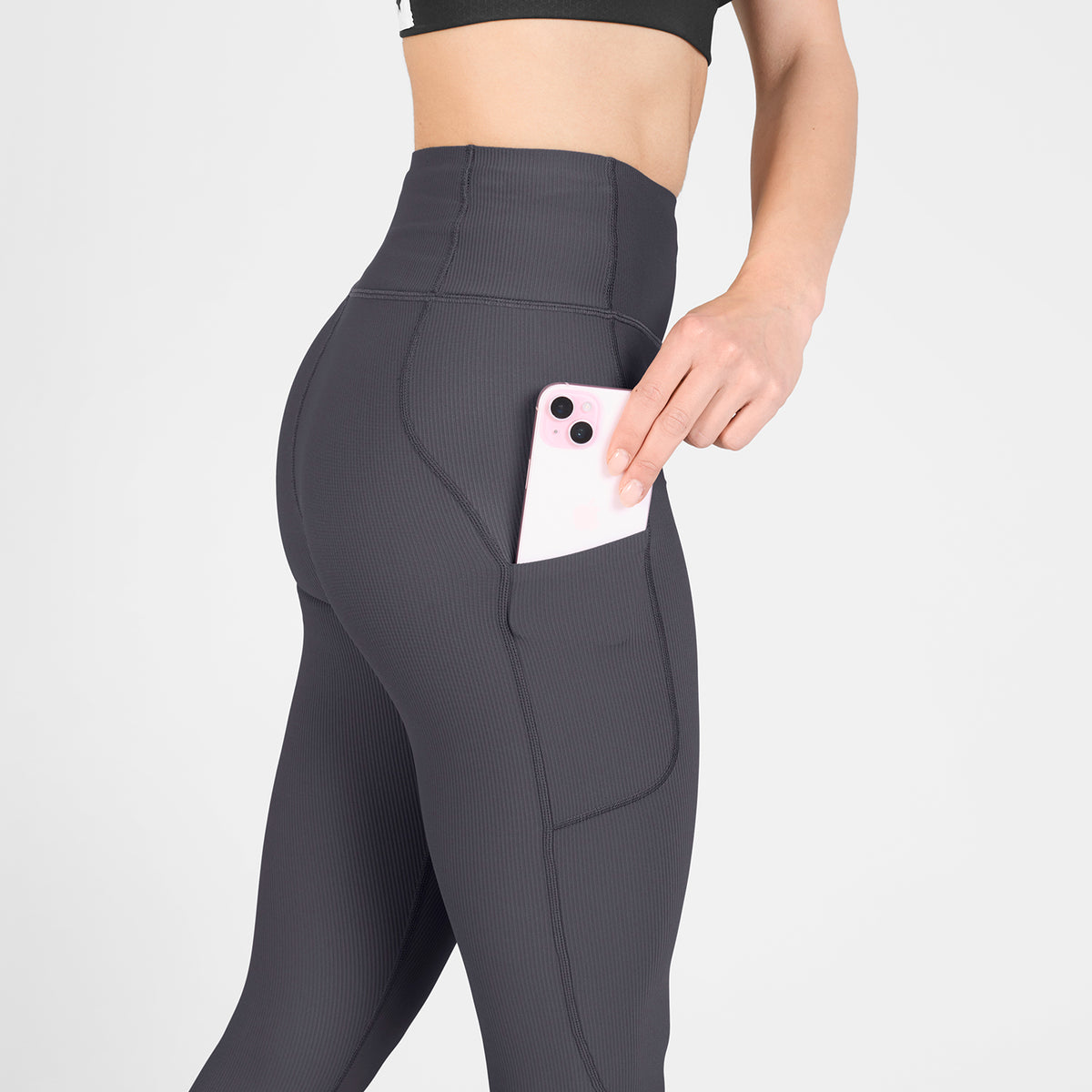 W COMBAT+ RIB LONG TIGHTS | GREY