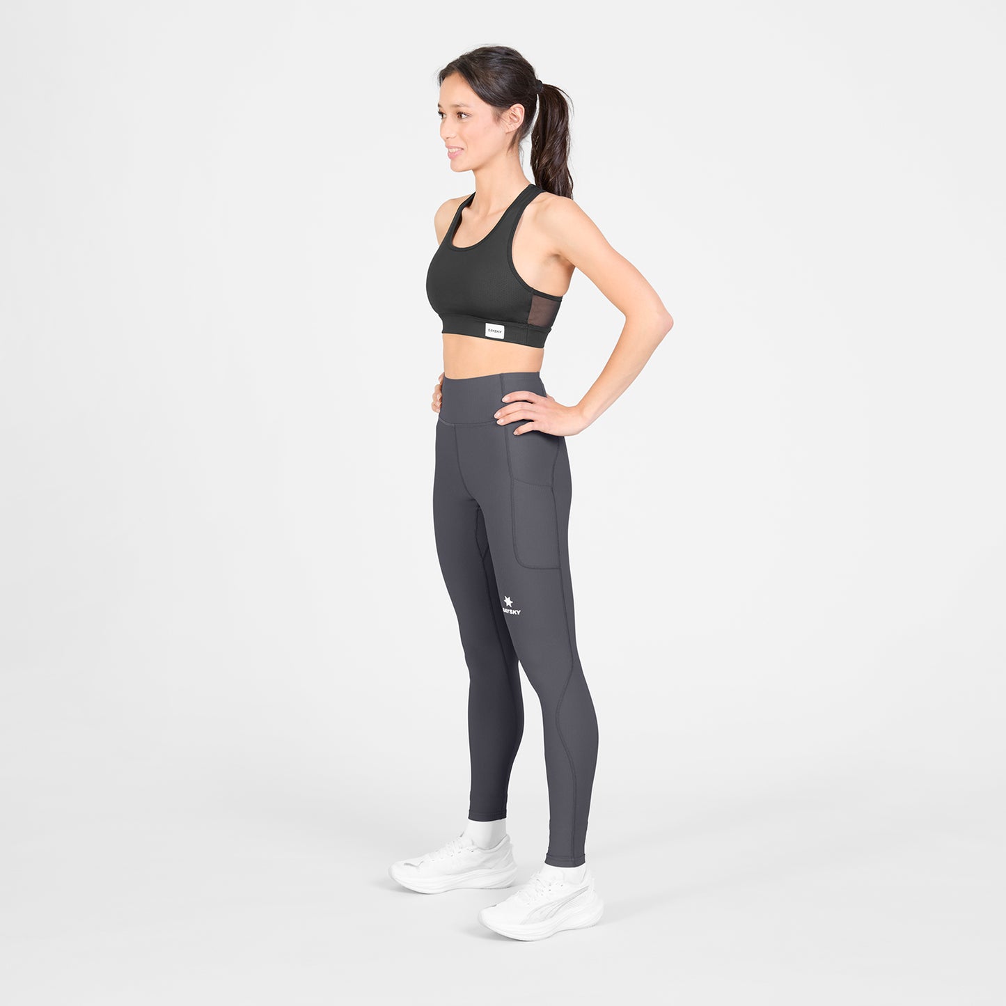 W COMBAT+ RIB LONG TIGHTS | GREY