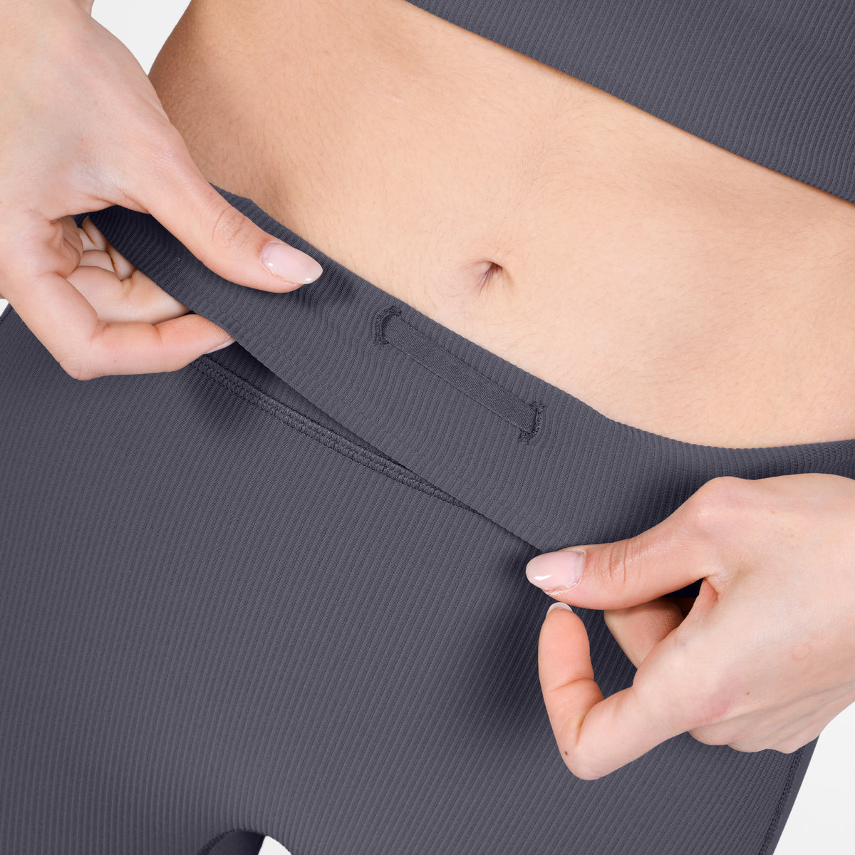 W COMBAT+ RIB LONG TIGHTS | GREY