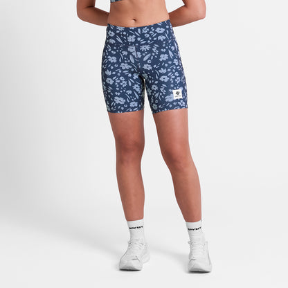 W COMBAT+ SHORT TIGHTS 7" | BLUE FLOWER - SAYSKY