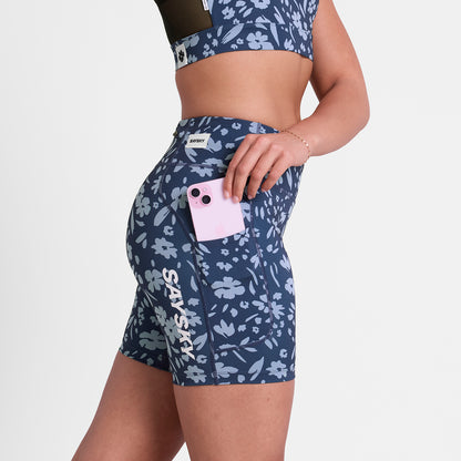 W COMBAT+ SHORT TIGHTS 7" | BLUE FLOWER - SAYSKY