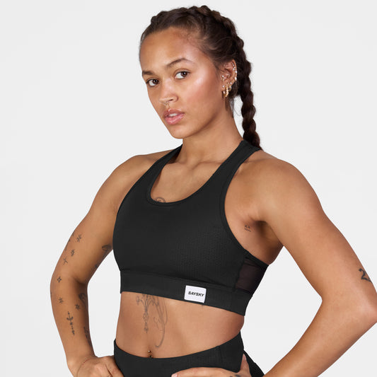 W COMBAT SPORTS BRA | CLEAN BLACK - SAYSKY