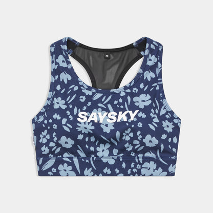 W COMBAT SPORTS BRA | BLUE FLOWER - SAYSKY