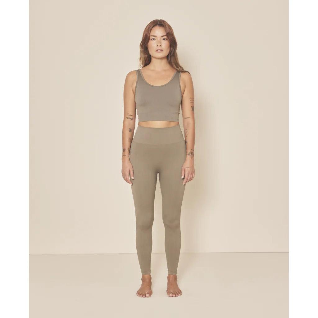 SOFT RIB SEAMLESS LEGGING - SAGE | ActSporty 