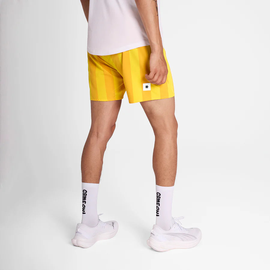PACE SHORTS 5" | YELLOW STRIPE - SAYSKY