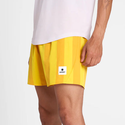 PACE SHORTS 5" | YELLOW STRIPE - SAYSKY