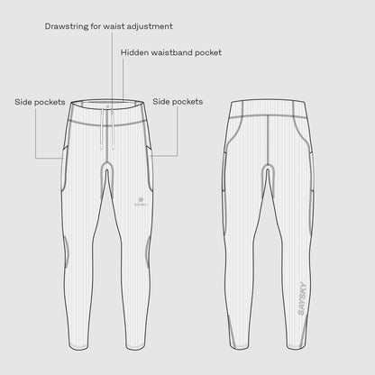 W COMBAT+ RIB LONG TIGHTS | GREY