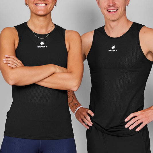 MESH BASE LAYER SINGLET | BLACK - SAYSKY