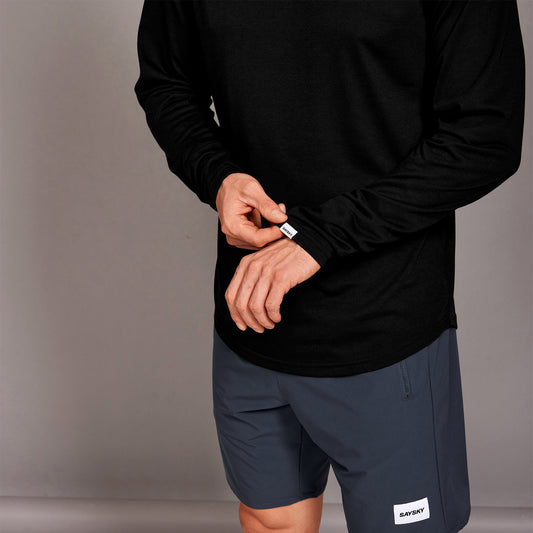 MOTION LONGSLEEVE | CLEAN BLACK - SAYSKY