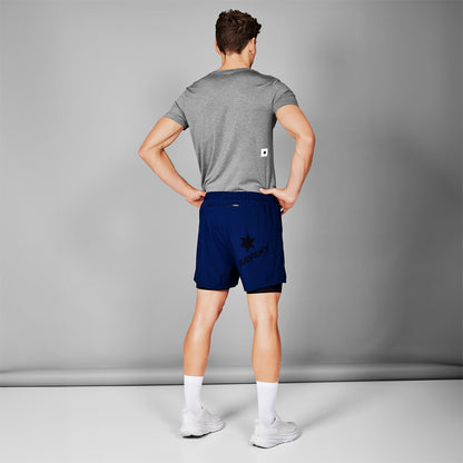 PACE 2 IN 1 SHORTS 5" | BLUE - SAYSKY
