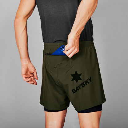 PACE 2 IN 1 SHORTS 5" | GREEN - SAYSKY