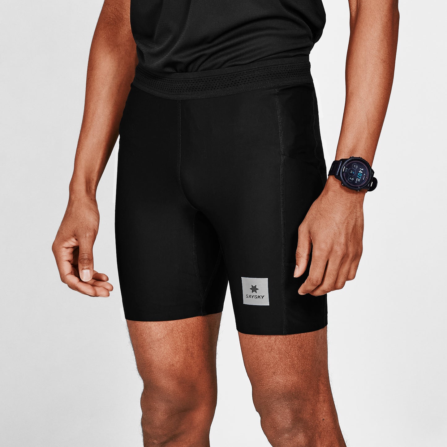FLOW+ RACE SHORT TIGHTS 7'' | BLACK - SAYSKY