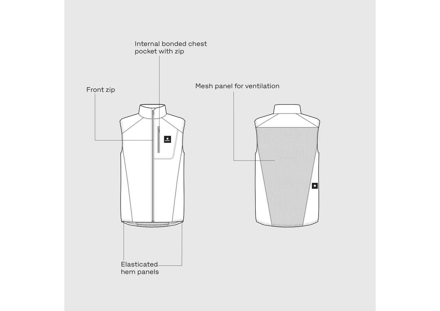 PACE FLEX VEST | CLEAN GREY - SAYSKY