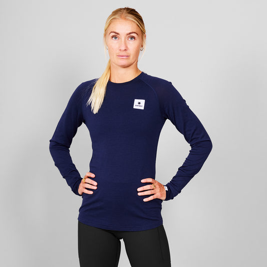 W MERINO BASELAYER LONGSLEEVE | BLUE - SAYSKY
