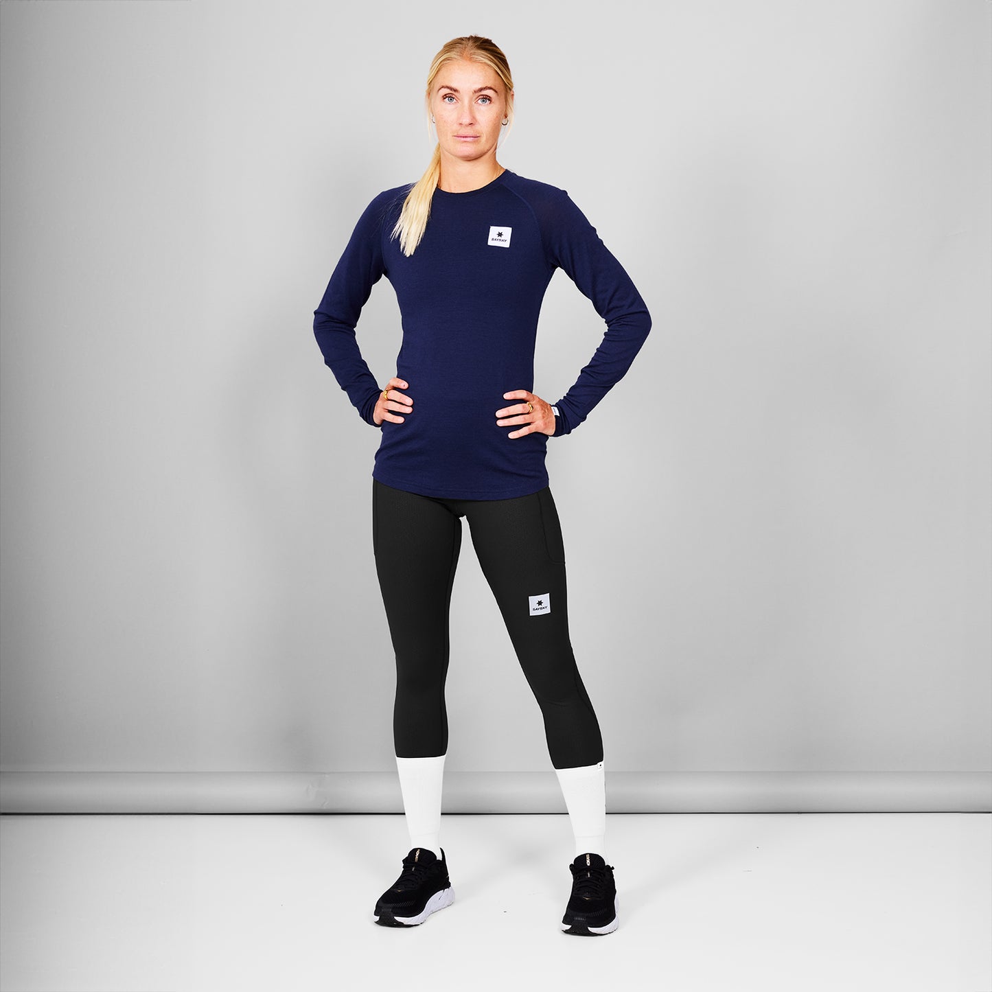 W MERINO BASELAYER LONGSLEEVE | BLUE - SAYSKY