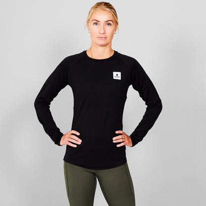 W MERINO BASELAYER LONGSLEEVE | BLACK - SAYSKY
